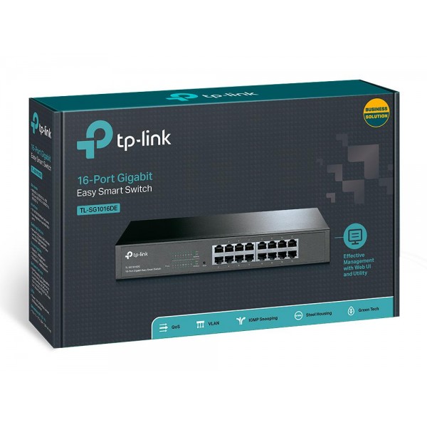 TP-Link Easy Smart гигабитный 16-портовый коммутатор TP-Link Easy Smart гигабитный 16-портовый коммутатор
