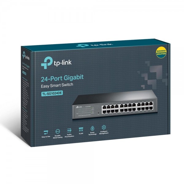 TP-Link Коммутатор Easy Smart с 24 гигабитными портами TP-Link Коммутатор Easy Smart с 24 гигабитными портами