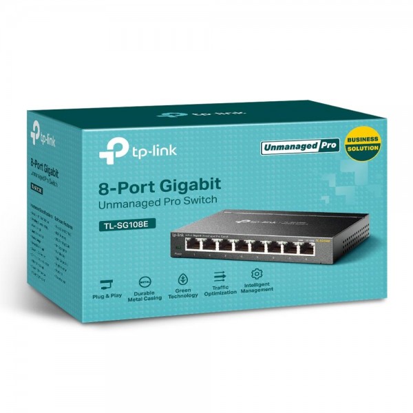 TP-Link Unmanaged Pro гигабитный 8‑портовый коммутатор