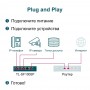 TP-Link Настольный коммутатор с 5 портами 10/100 Мбит/с (4 порта PoE+) TP-Link Настольный коммутатор с 5 портами 10/100 Мбит/с (4 порта PoE+)