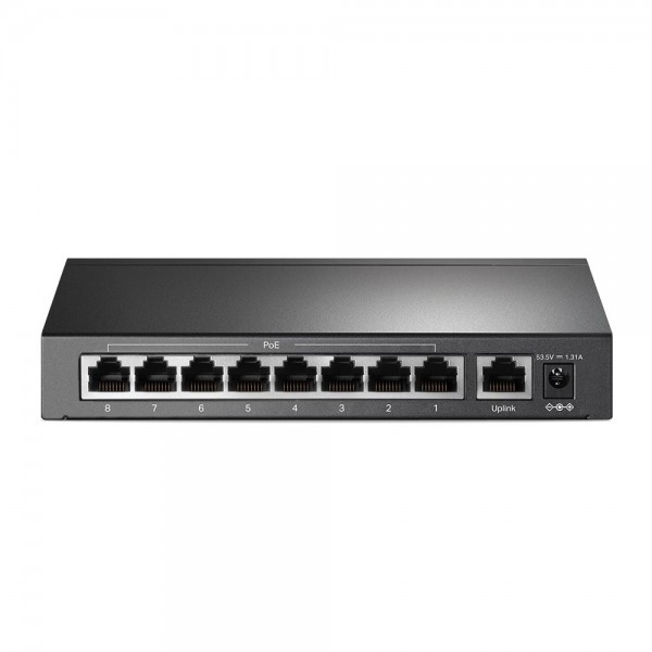 TP-Link Настольный коммутатор с 9 портами 10/100 Мбит/с (8 портов PoE+)