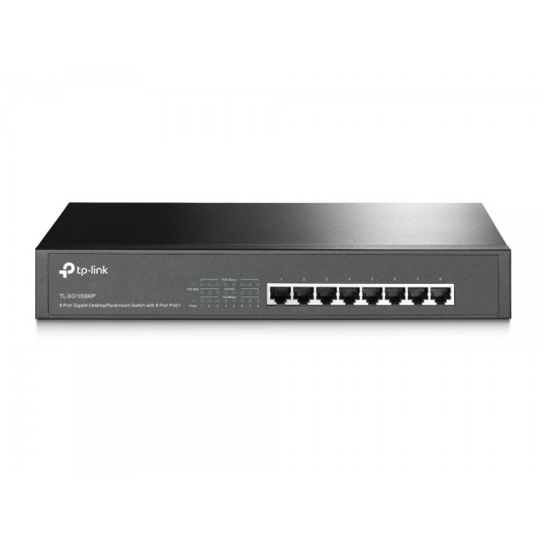 TP-Link 8-портовый настольный/монтируемый в стойку гигабитный коммутатор с 8 портами PoE+