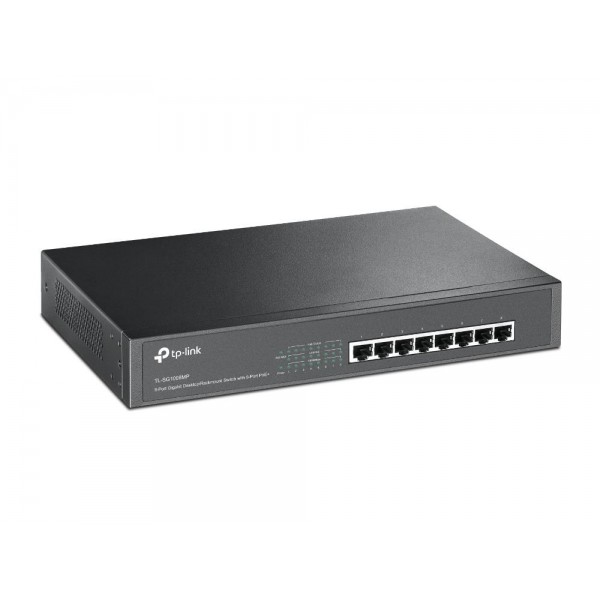 TP-Link 8-портовый настольный/монтируемый в стойку гигабитный коммутатор с 8 портами PoE+