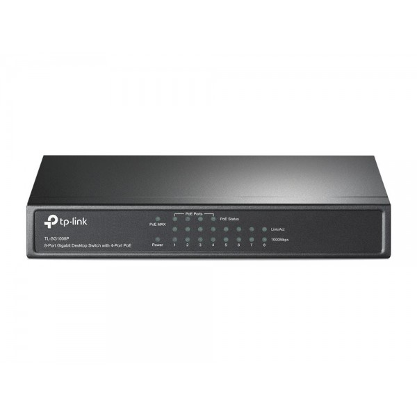TP-Link 8-портовый гигабитный настольный коммутатор с 4 портами PoE