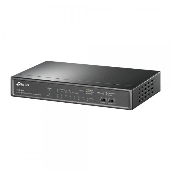 TP-Link Настольный коммутатор с 8 гигабитными портами (4 порта PoE+)