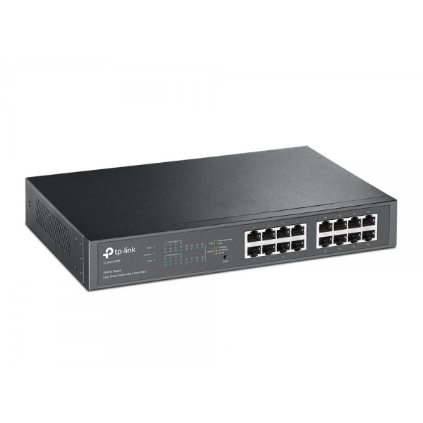 TP-Link Easy Smart гигабитный 16-портовый коммутатор с 8 портами PoE+