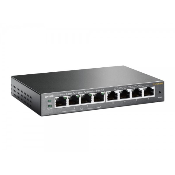 TP-Link Easy Smart гигабитный 8-портовый коммутатор с 4 портами PoE