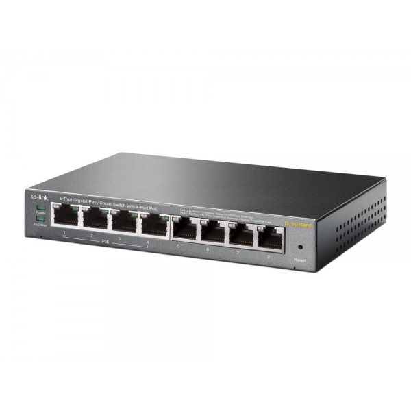 TP-Link Easy Smart гигабитный 8-портовый коммутатор с 4 портами PoE