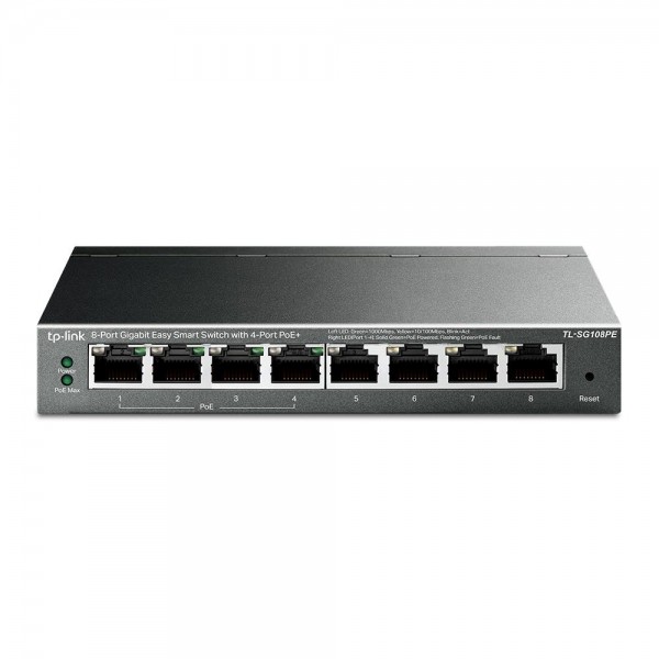 TP-Link Коммутатор Easy Smart с 8 гигабитными портами (4 порта PoE+) TP-Link Коммутатор Easy Smart с 8 гигабитными портами (4 порта PoE+)