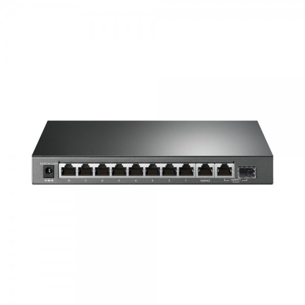 TP-Link Настольный коммутатор с 9 гигабитными портами RJ45 (8 портов PoE+) и комбинированным гигабитным портом RJ45/SFP
