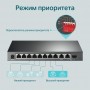TP-Link Настольный коммутатор с 9 гигабитными портами RJ45 (8 портов PoE+) и комбинированным гигабитным портом RJ45/SFP TP-Link Настольный коммутатор с 9 гигабитными портами RJ45 (8 портов PoE+) и комбинированным гигабитным портом RJ45/SFP
