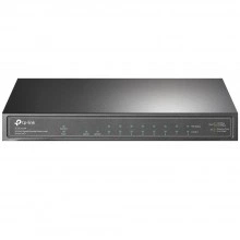 TP-Link Настольный коммутатор с 9 гигабитными портами RJ45 (8 портов PoE+) и гигабитным портом SFP
