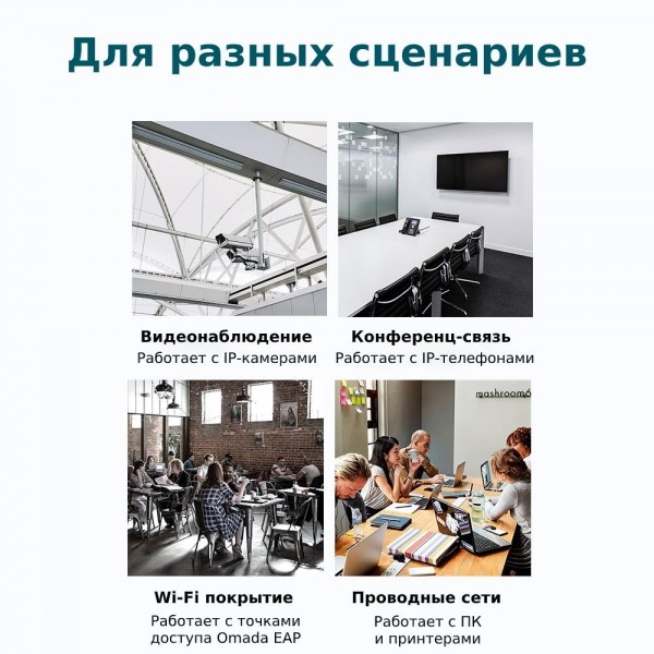 TP-Link Коммутатор с 18 гигабитными портами RJ45 (16 портов PoE+) и 2 комбинированными гигабитными портами RJ45/SFP
