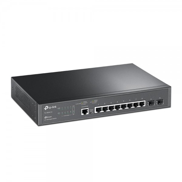 TP-Link Управляемый коммутатор JetStream уровня 2+ с 8 гигабитными портами RJ45 и 2 гигабитными портами SFP