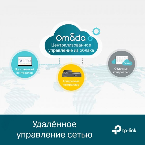 TP-Link Управляемый коммутатор JetStream уровня 2+ с 24 гигабитными портами RJ45 и 4 гигабитными портами SFP