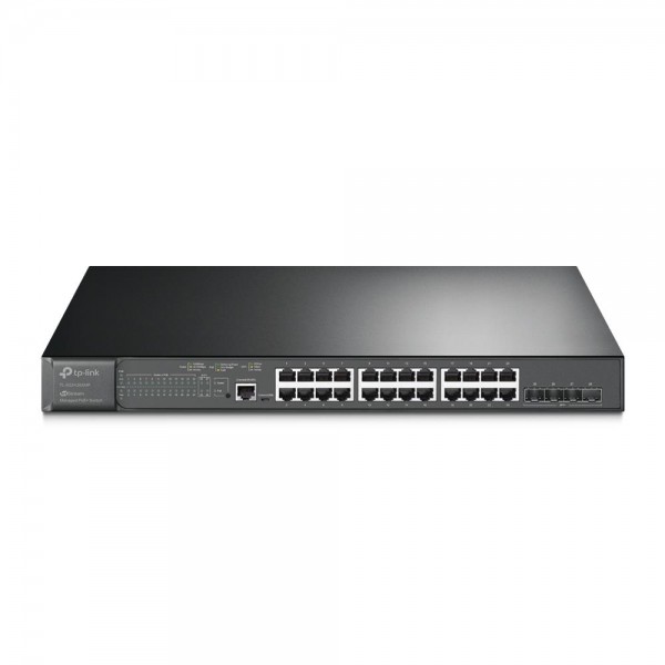 TP-Link Управляемый коммутатор JetStream уровня 2+ с 24 гигабитными портами RJ45 и 4 портами SFP+ 10 Гбит/с TP-Link Управляемый коммутатор JetStream уровня 2+ с 24 гигабитными портами RJ45 и 4 портами SFP+ 10 Гбит/с