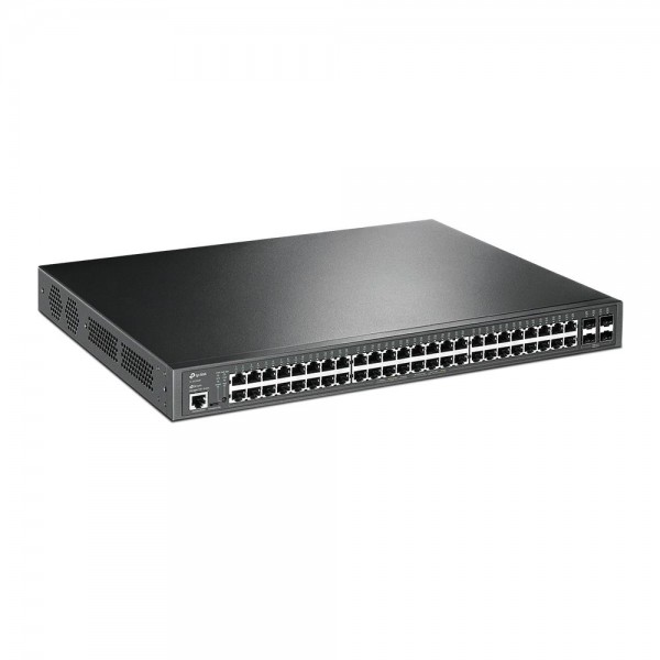 TP-Link Управляемый коммутатор JetStream уровня 2+ с 48 гигабитными портами PoE+ и 4 гигабитными портами SFP