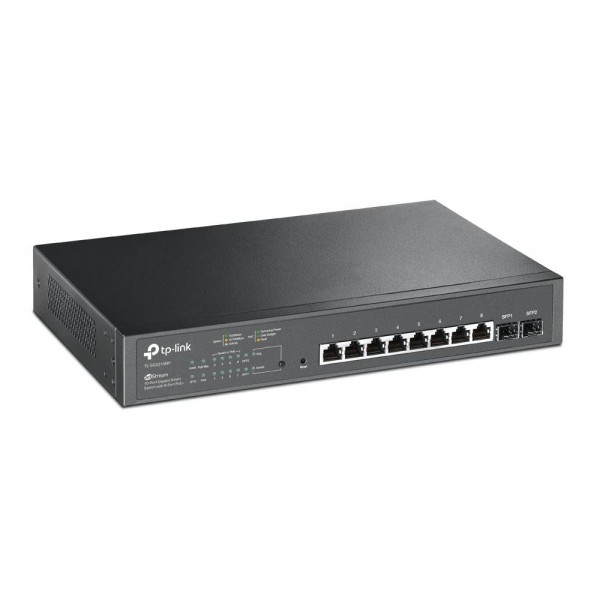 TP-Link Коммутатор JetStream Smart с 8 гигабитными портами PoE+ и 2 гигабитными портами SFP