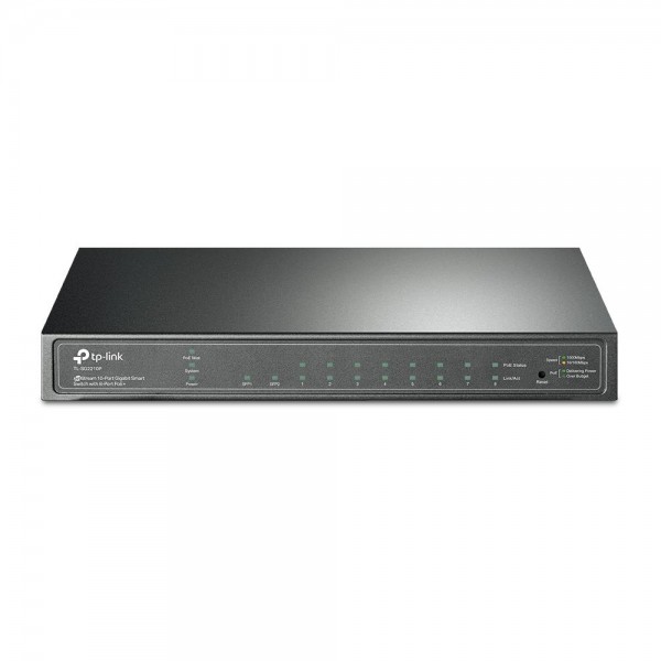 TP-Link JetStream 10-портовый гигабитный Smart коммутатор с 8 портами PoE+