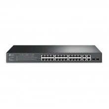 TP-Link Коммутатор JetStream Smart с 24 портами RJ45 10/100 Мбит/с, 4 гигабитными портами RJ45 и 2 комбинированными гигабитными портами RJ45/SFP