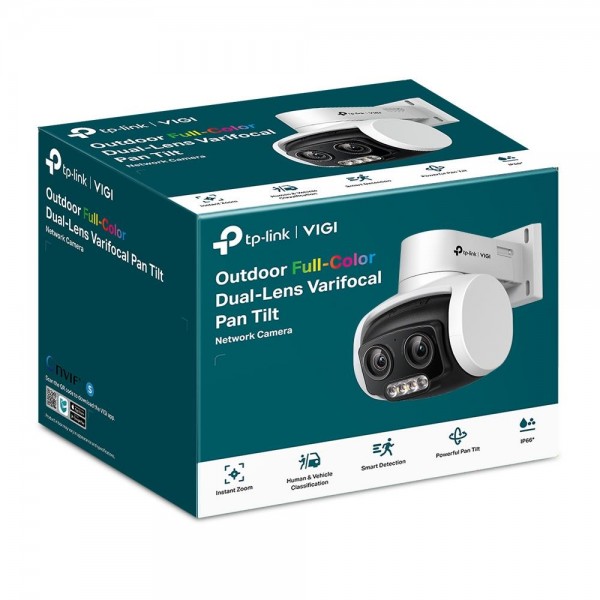 TP-Link Уличная PTZ‑камера 4 Мп с двумя объективами и цветным ночным видением TP-Link Уличная PTZ‑камера 4 Мп с двумя объективами и цветным ночным видением