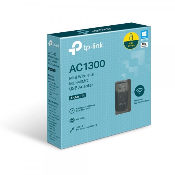 TP-Link Компактный двухдиапазонный USB‑адаптер с поддержкой Wi-Fi AC1300 и MU-MIMO