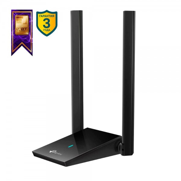 TP-Link Двухдиапазонный USB‑адаптер высокого усиления с поддержкой Wi-Fi AX1800 и двумя антеннами