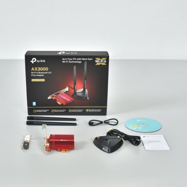 TP-Link Двухдиапазонный адаптер PCI Express с поддержкой Wi-Fi AX3000 и Bluetooth 5.0