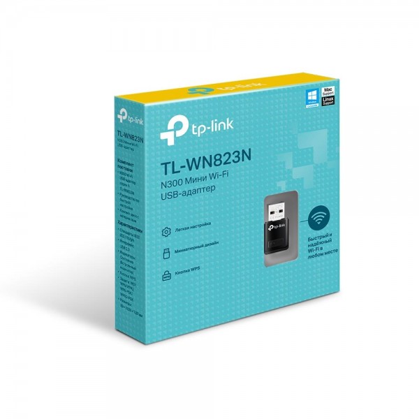 TP-Link Компактный USB-адаптер с поддержкой Wi-Fi N300