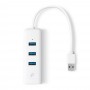 TP-Link 3-портовый концентратор и гигабитный адаптер USB 3.0 TP-Link 3-портовый концентратор и гигабитный адаптер USB 3.0