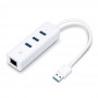 TP-Link 3-портовый концентратор и гигабитный адаптер USB 3.0 TP-Link 3-портовый концентратор и гигабитный адаптер USB 3.0