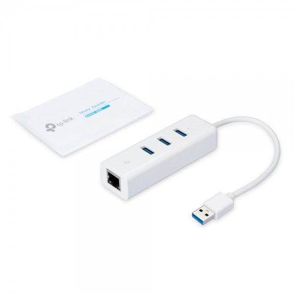 TP-Link 3-портовый концентратор и гигабитный адаптер USB 3.0