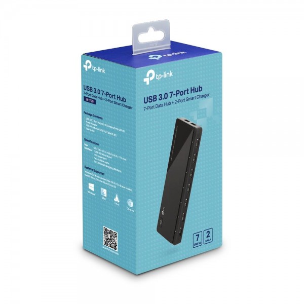 TP-Link 7-портовый концентратор USB 3.0 с двумя заряжающими портами