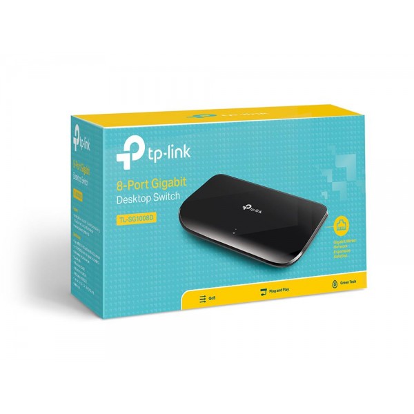 TP-Link Настольный коммутатор с 8 гигабитными портами