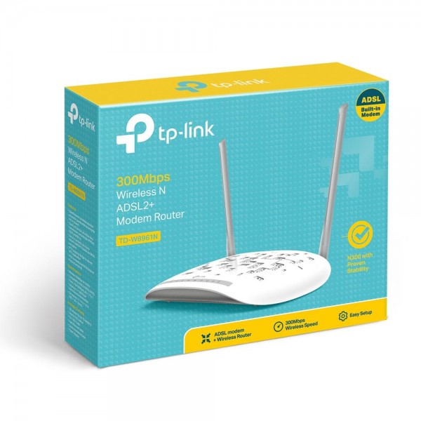 TP-Link N300 Wi-Fi роутер с ADSL2+ модемом
