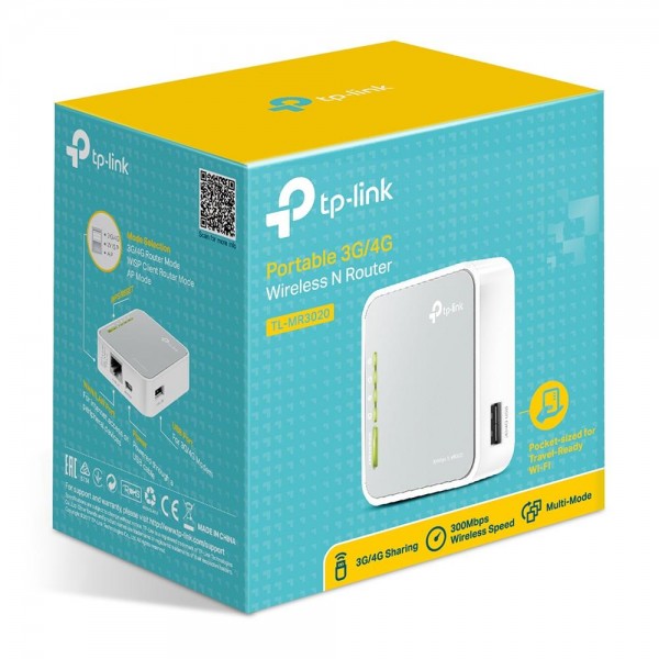 TP-Link Портативный Wi-Fi роутер N300 с поддержкой 3G/4G