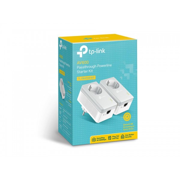 TP-Link AV600 Комплект адаптеров Powerline со встроенной розеткой