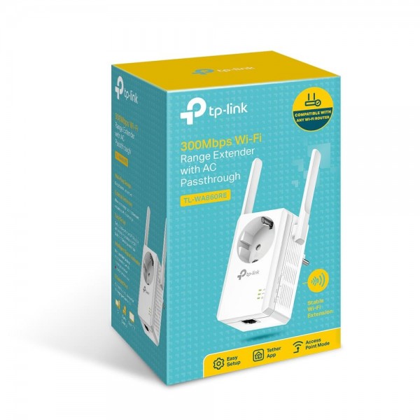 TP-Link N300 Усилитель Wi-Fi сигнала со встроенной розеткой