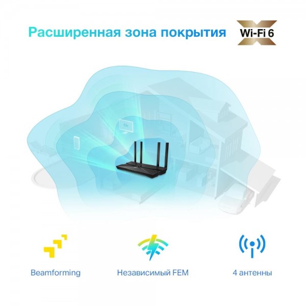 TP-Link Двухдиапазонный гигабитный Wi‑Fi роутер AX1500