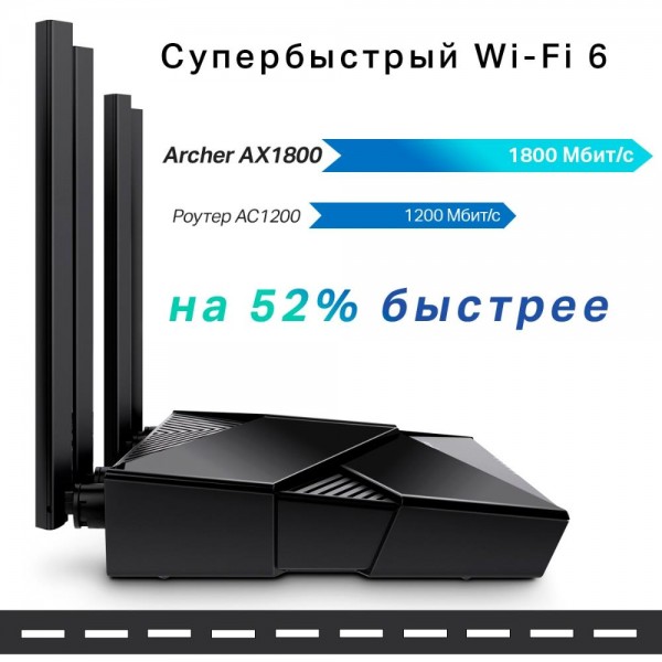 TP-Link Двухдиапазонный гигабитный Wi‑Fi роутер AX1800