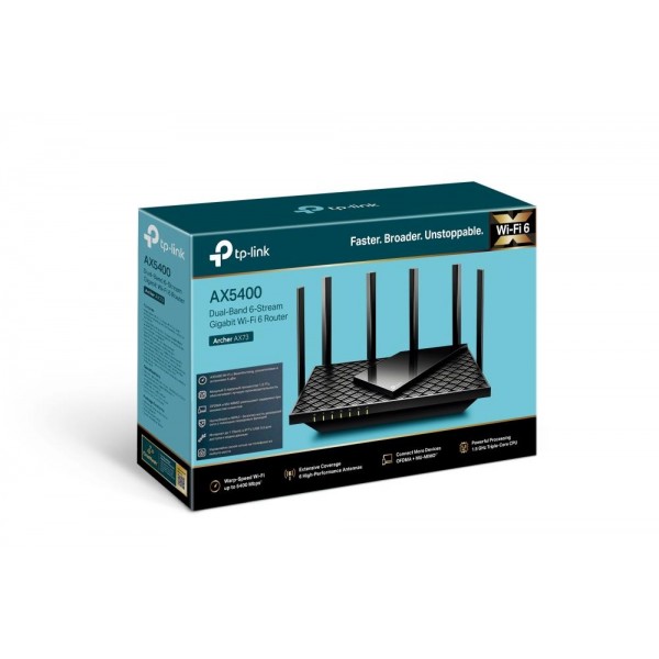 TP-Link Двухдиапазонный гигабитный Wi‑Fi роутер AX5400 с поддержкой Mesh TP-Link Двухдиапазонный гигабитный Wi‑Fi роутер AX5400 с поддержкой Mesh