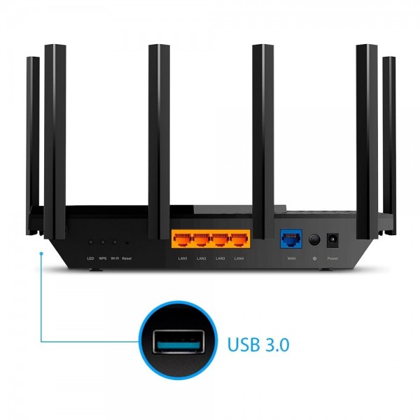 TP-Link Двухдиапазонный гигабитный Wi‑Fi роутер AX5400 с поддержкой Mesh TP-Link Двухдиапазонный гигабитный Wi‑Fi роутер AX5400 с поддержкой Mesh