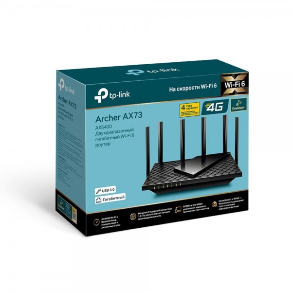 TP-Link Двухдиапазонный гигабитный Wi‑Fi роутер AX5400 с поддержкой Mesh TP-Link Двухдиапазонный гигабитный Wi‑Fi роутер AX5400 с поддержкой Mesh