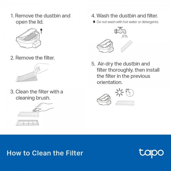 TP-Link Комплект запчастей для роботов‑пылесосов Tapo TP-Link Комплект запчастей для роботов‑пылесосов Tapo